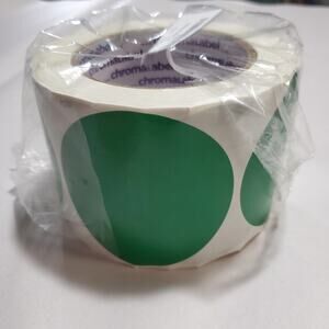 NIP Chromalabel 3" Permanent Color-Code Round Circle Inventory Labels: 500/Roll